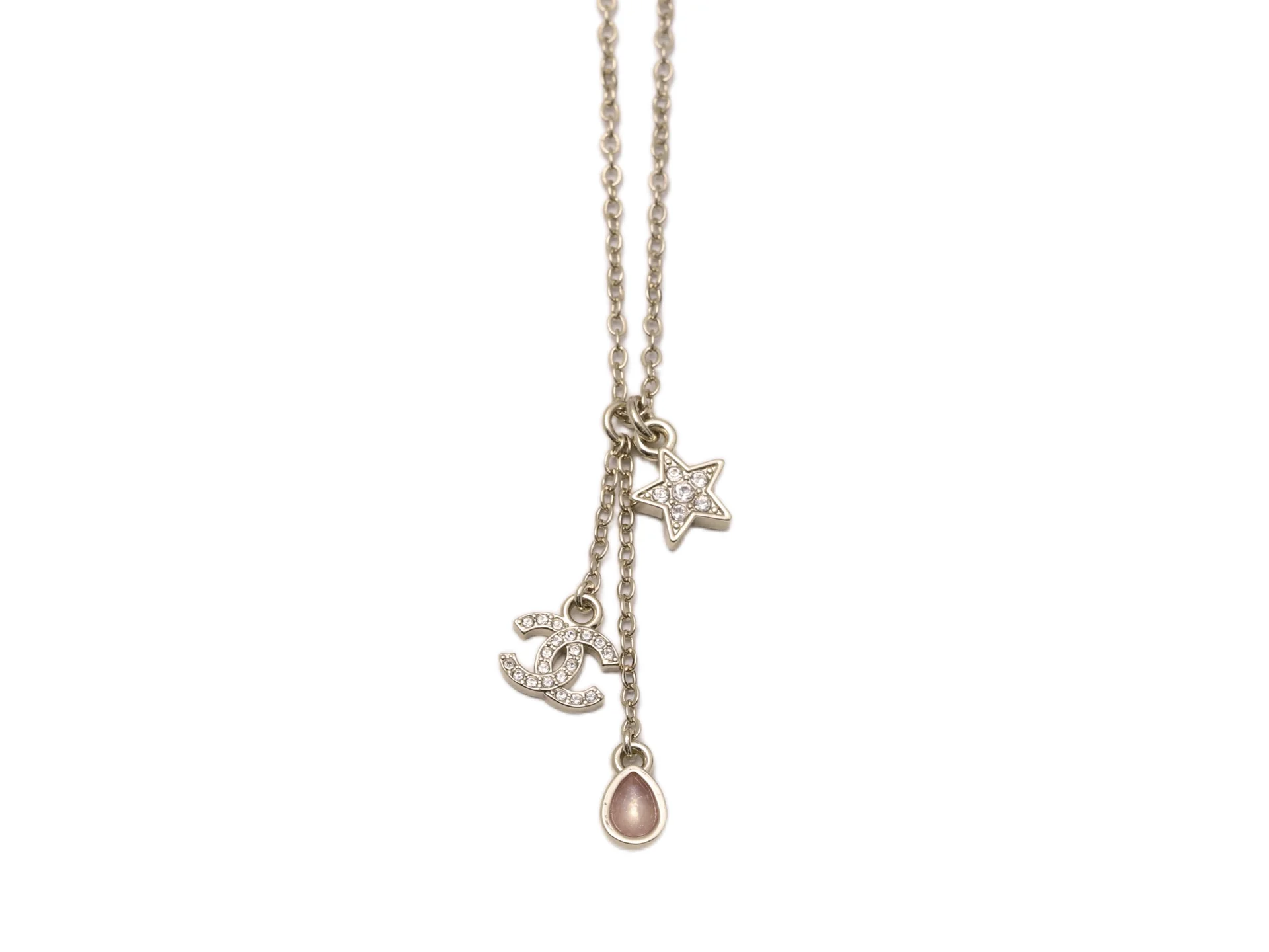 Star and CC Crystal Charm Pendant Necklace D14017179