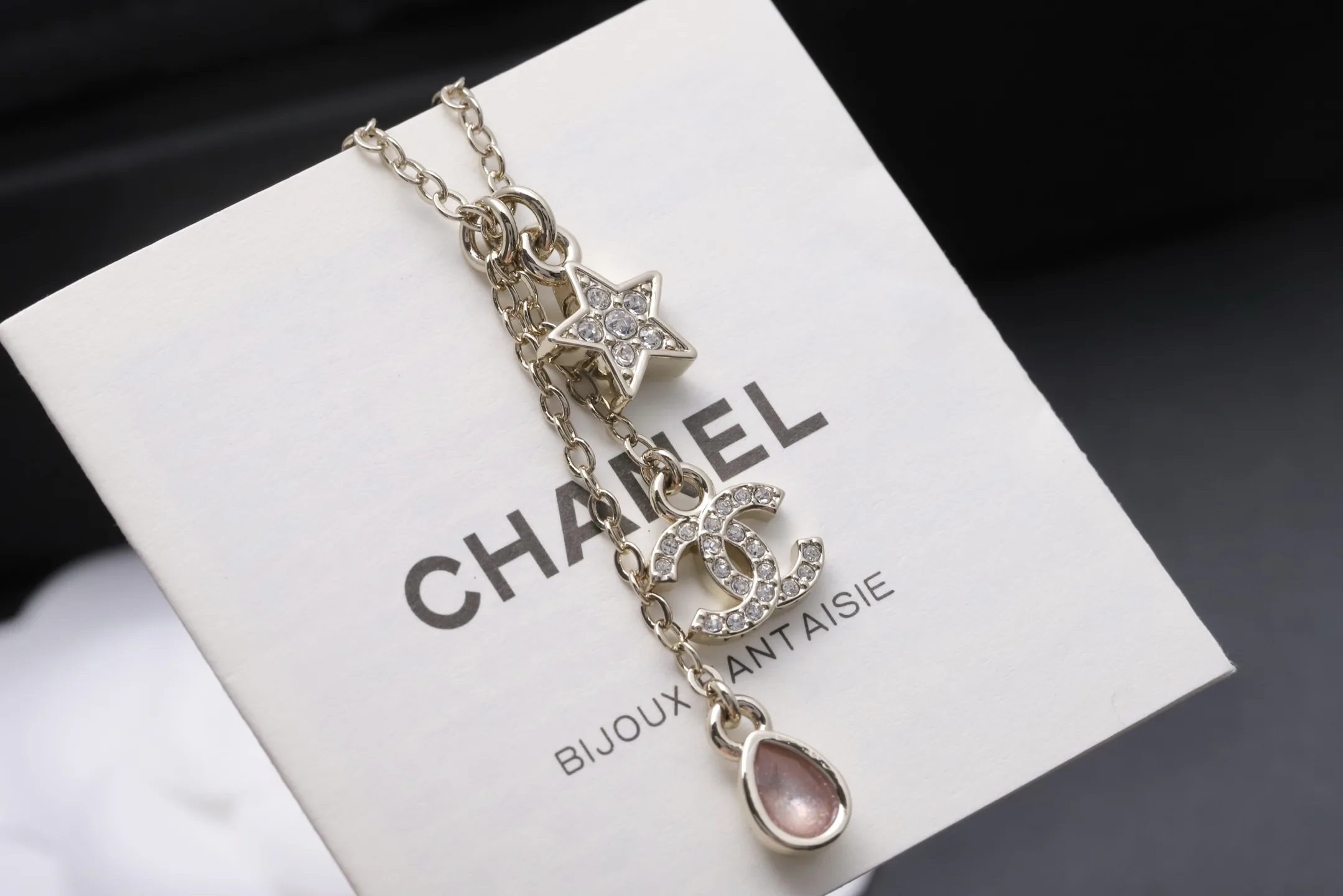 Star and CC Crystal Charm Pendant Necklace D14017179 — view 3