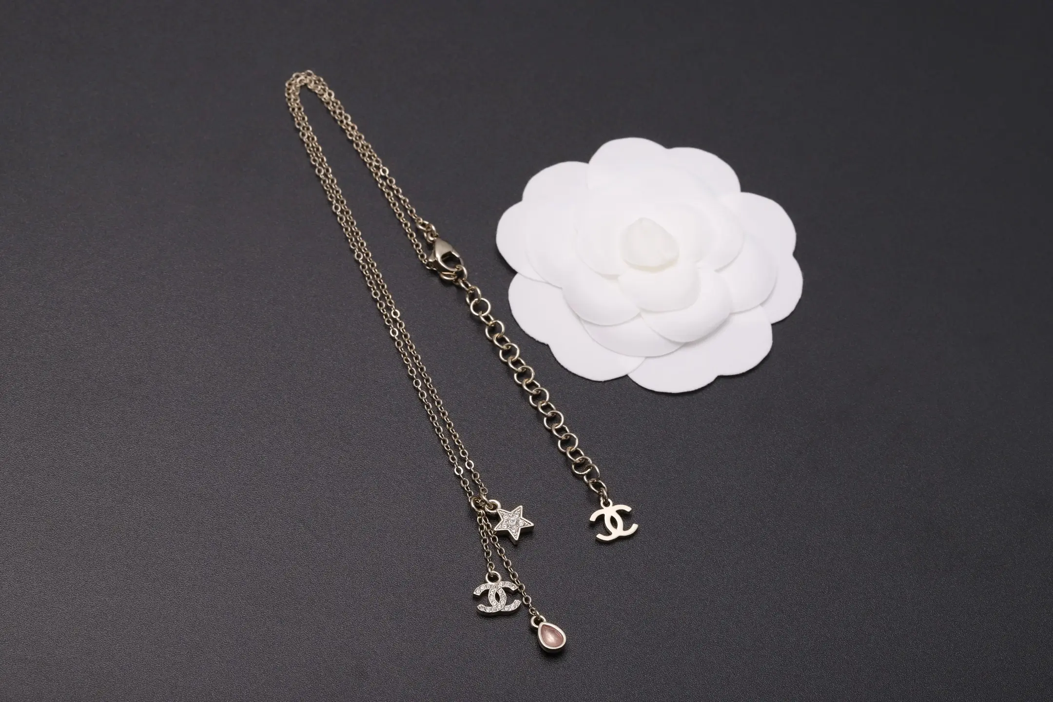 Star and CC Crystal Charm Pendant Necklace D14017179 — view 7