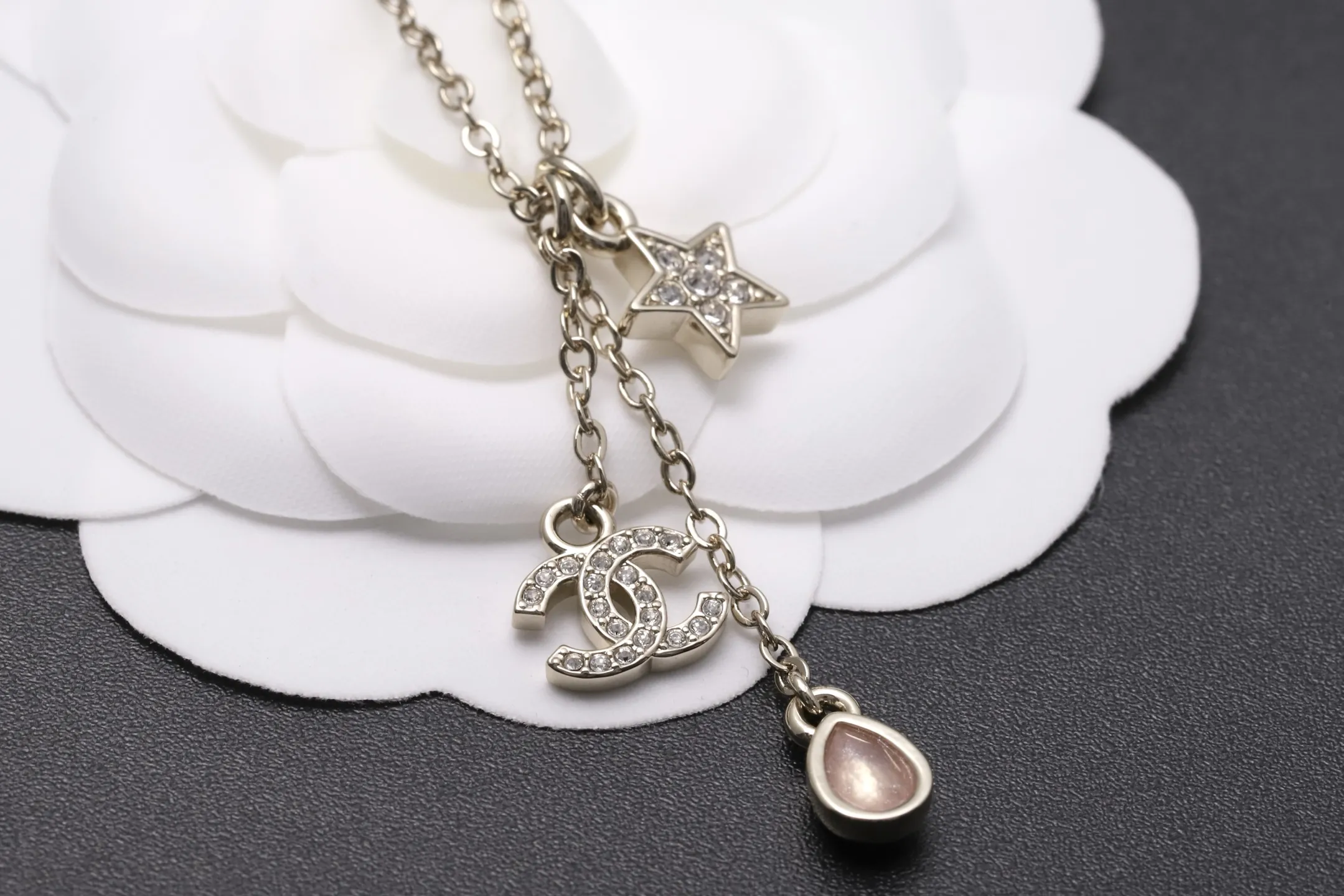 Star and CC Crystal Charm Pendant Necklace D14017179 — view 8
