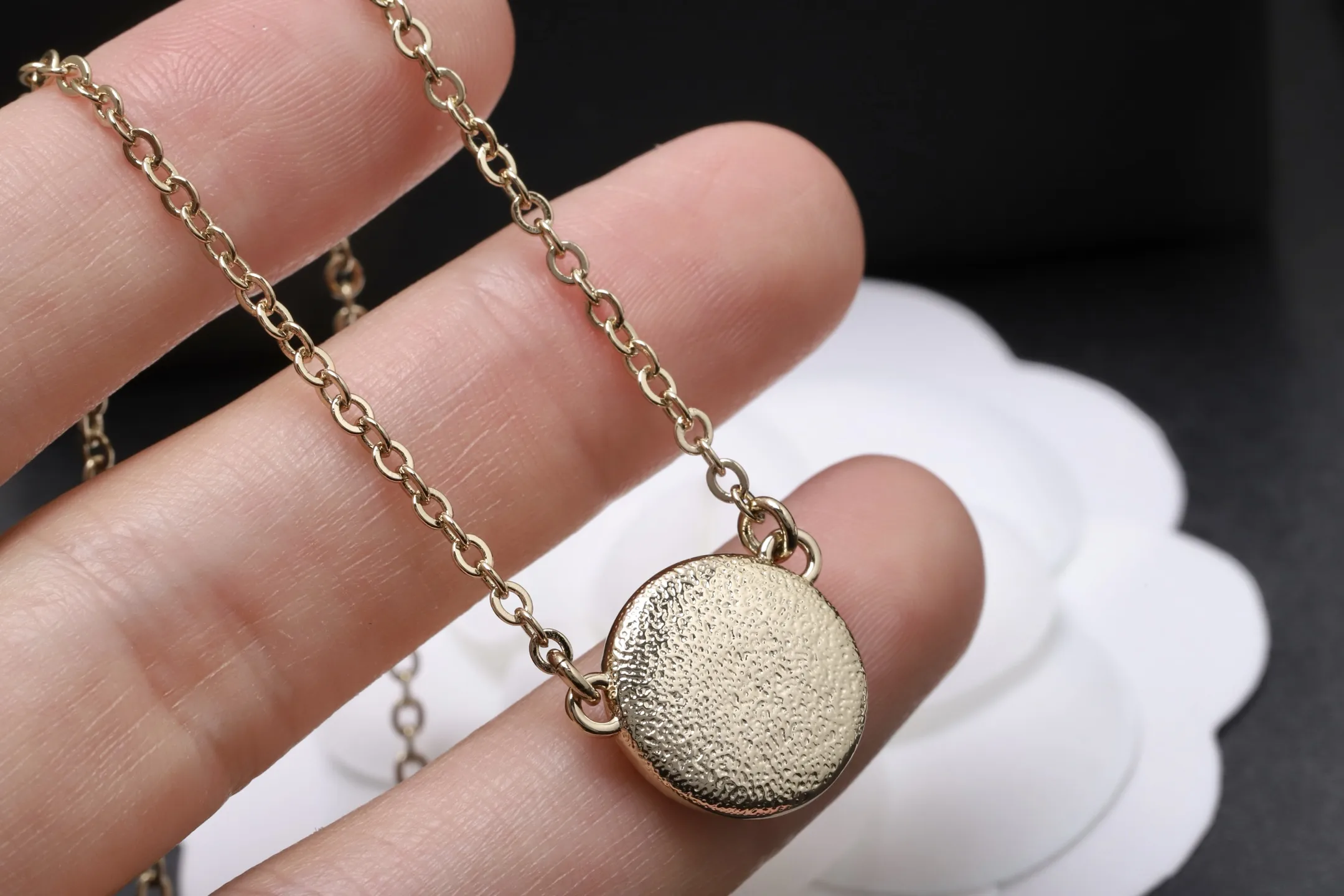 Enamel CC Logo Pendant Necklace D14017339 — view 5