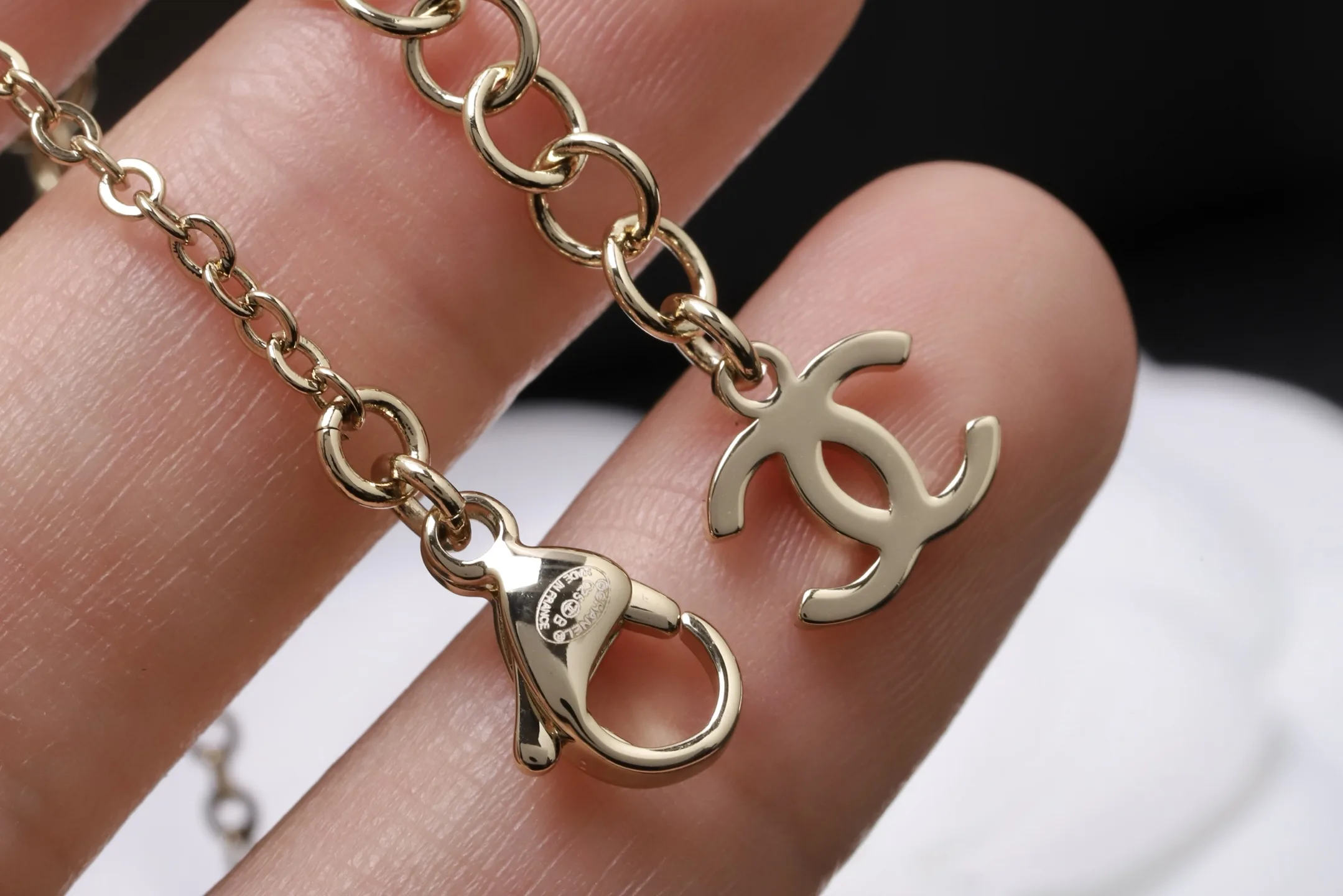 Enamel CC Logo Pendant Necklace D14017339 — view 6