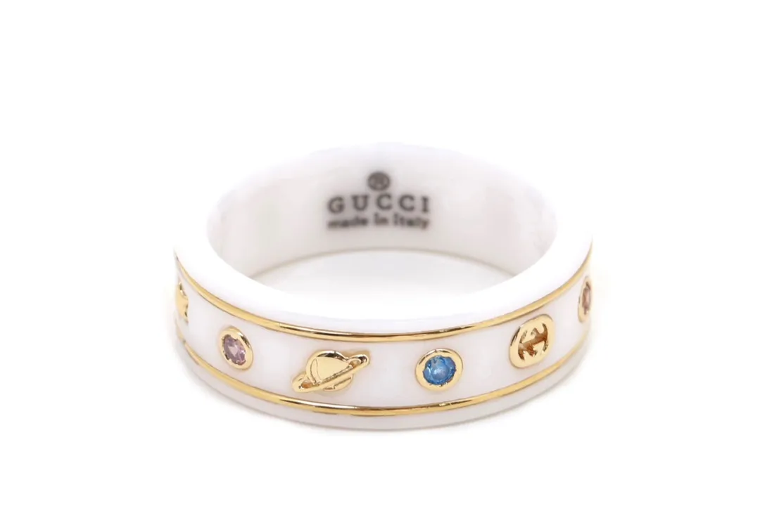 Icon Planet and Bee Motif Ceramic Ring D13017625 — view 2