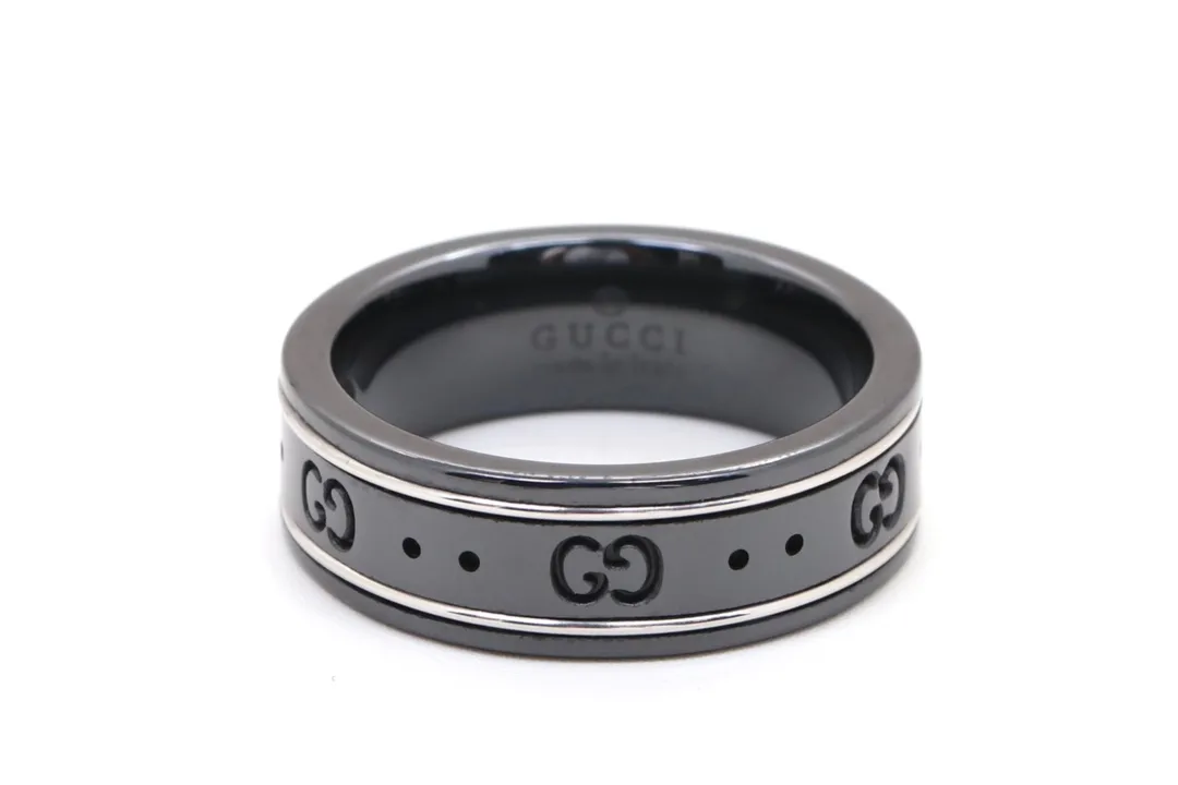 Icon Interlocking G Synthetic Corundum Ring D12017627