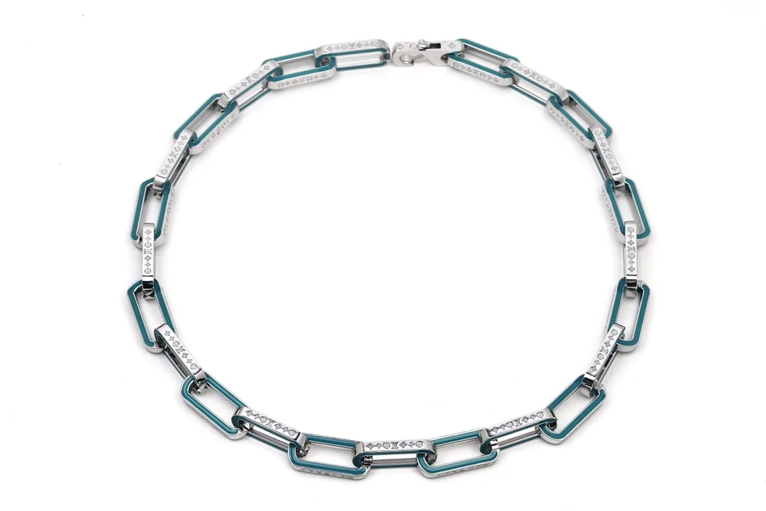 Monogram Links Enamel Chain Necklace D17016741