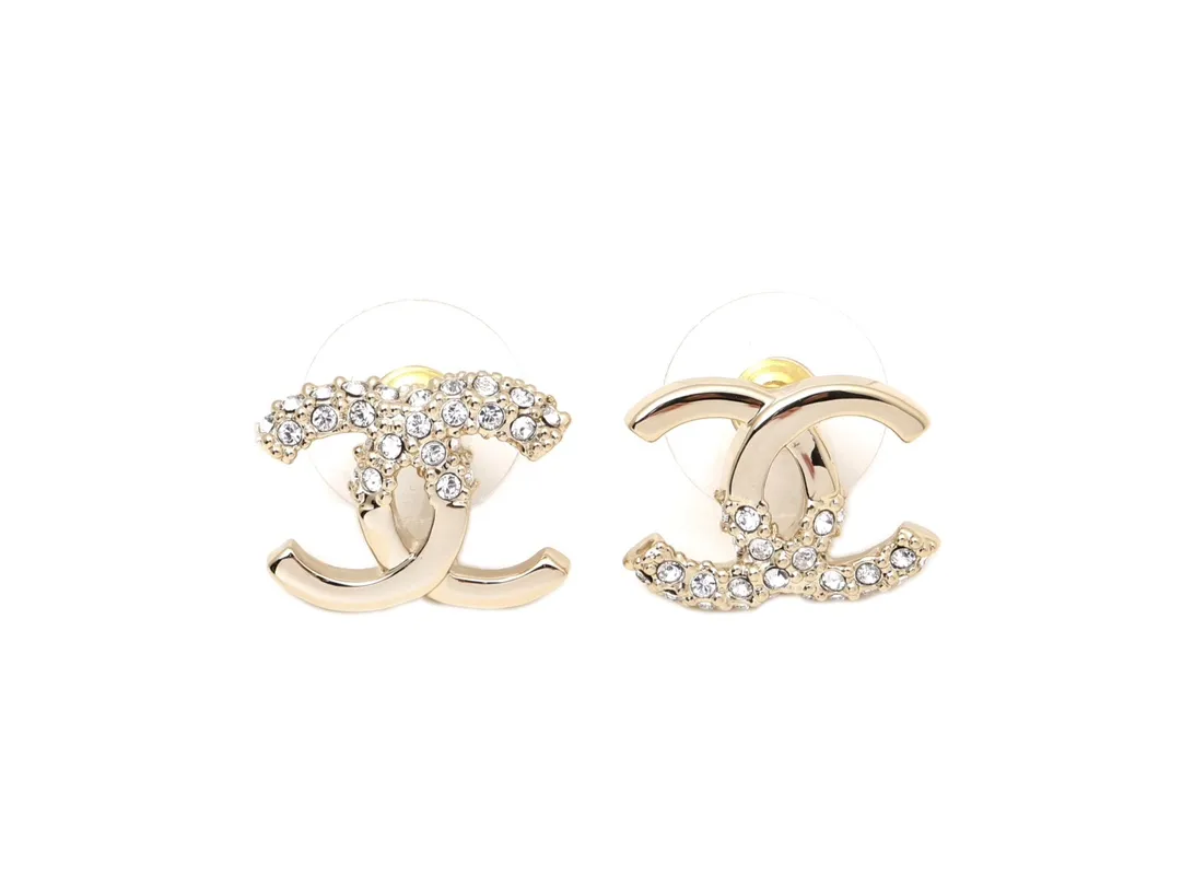 Crystal-Embellished Double C Stud Earrings D13017424