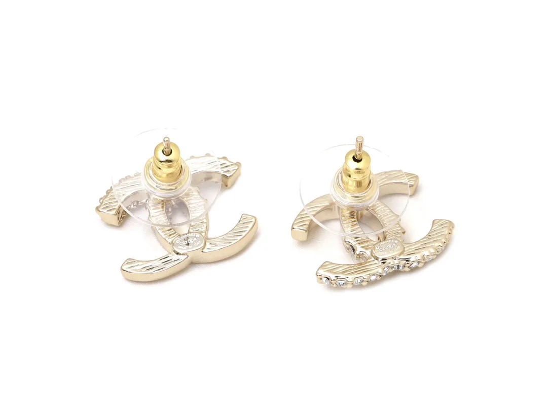 Crystal-Embellished Double C Stud Earrings D13017424 — view 3