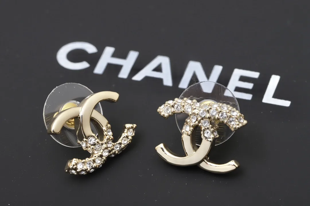 Crystal-Embellished Double C Stud Earrings D13017424 — view 5