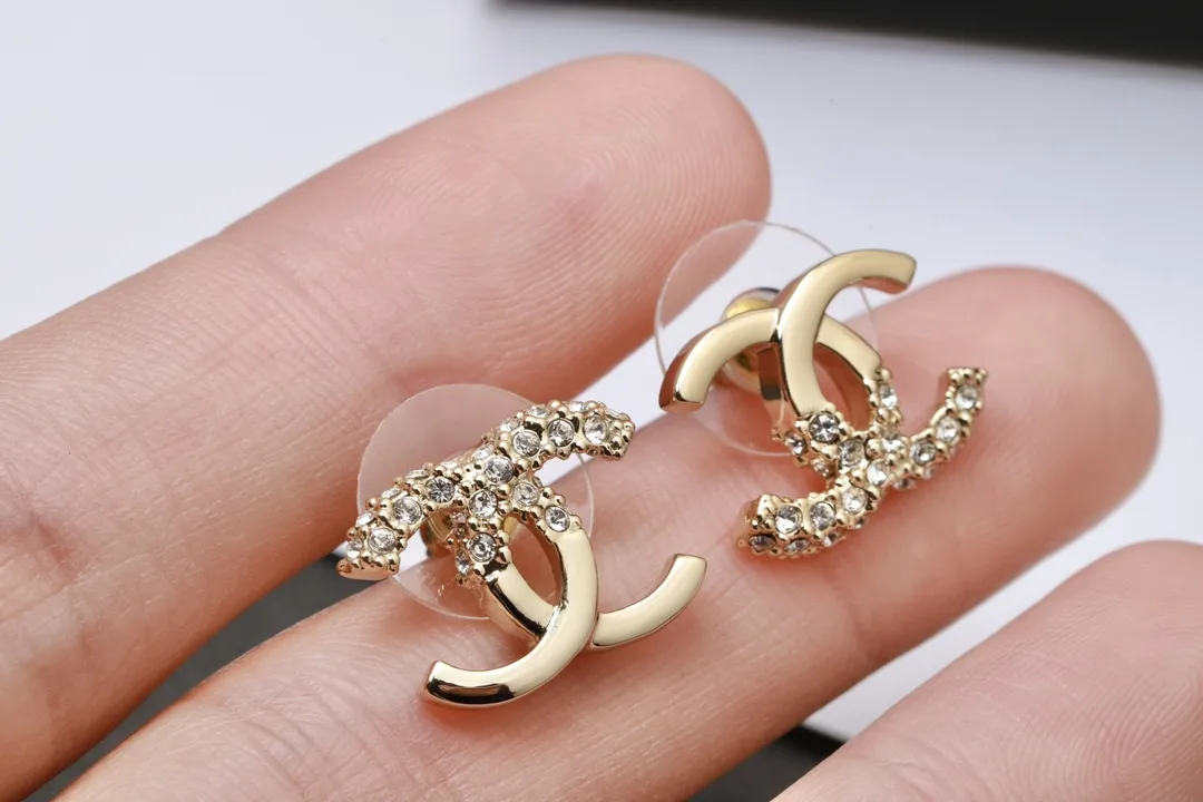 Crystal-Embellished Double C Stud Earrings D13017424 — view 6