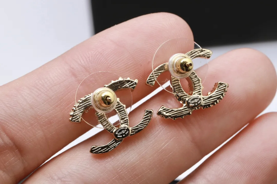 Crystal-Embellished Double C Stud Earrings D13017424 — view 7