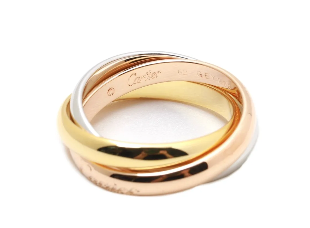 Trinity Interlocking Tri-Color Ring D18517078 — view 3
