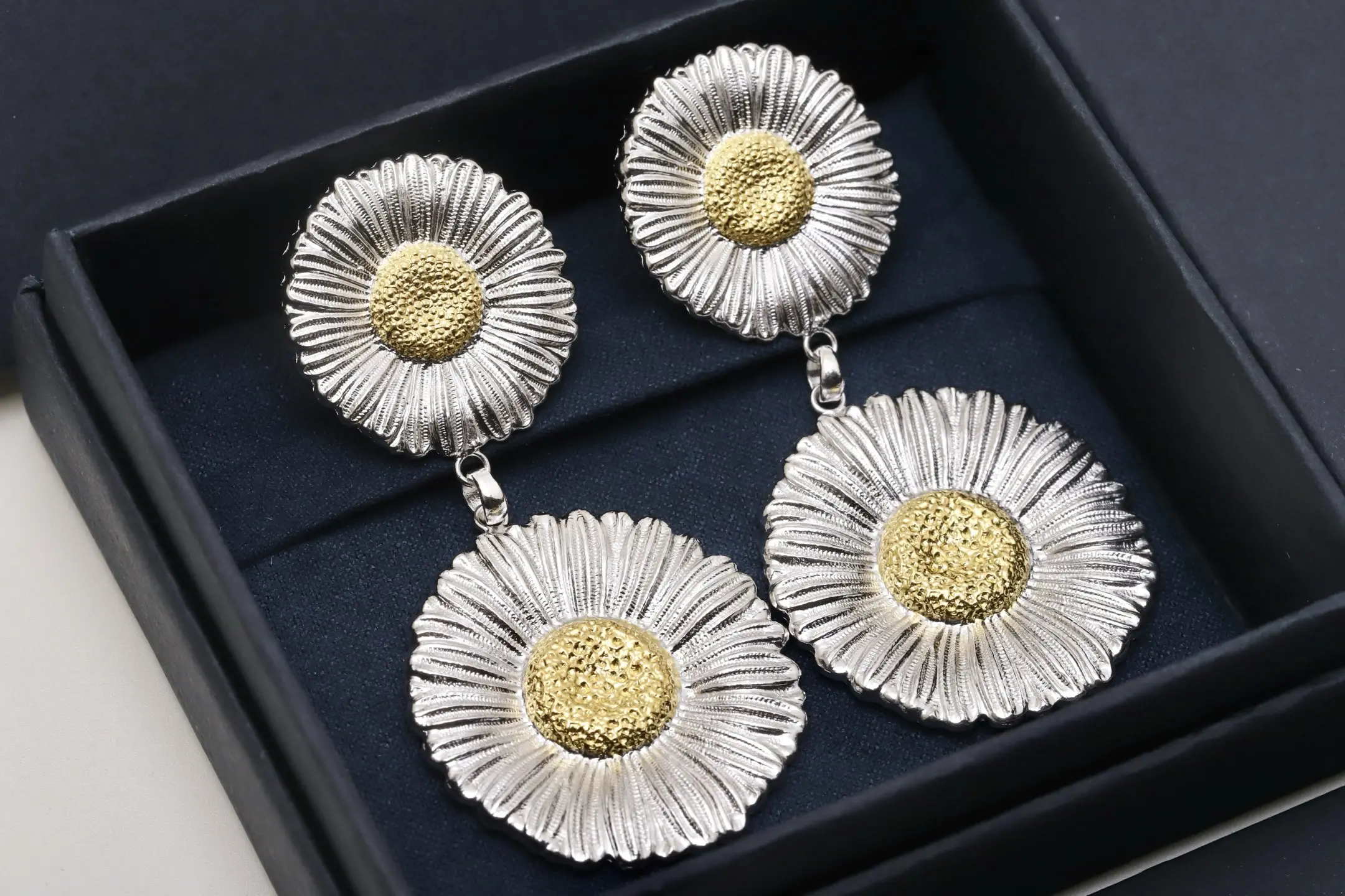 Blossoms Daisy Drop Earrings (Sterling Silver) D131516823 — view 3