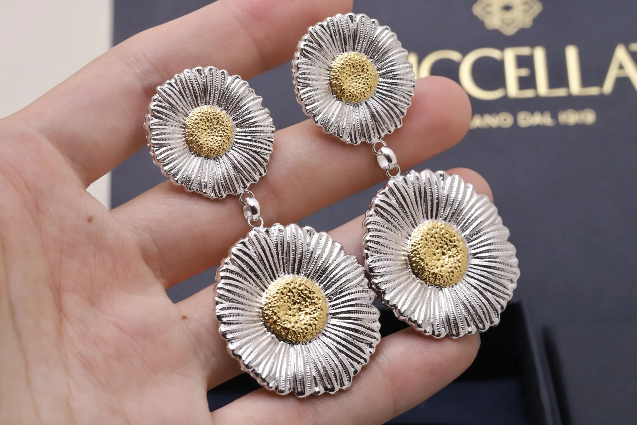 Blossoms Daisy Drop Earrings (Sterling Silver) D131516823 — view 4