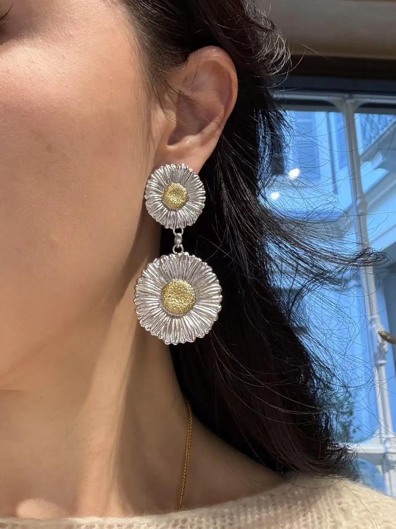 Blossoms Daisy Drop Earrings (Sterling Silver) D131516823 — view 8