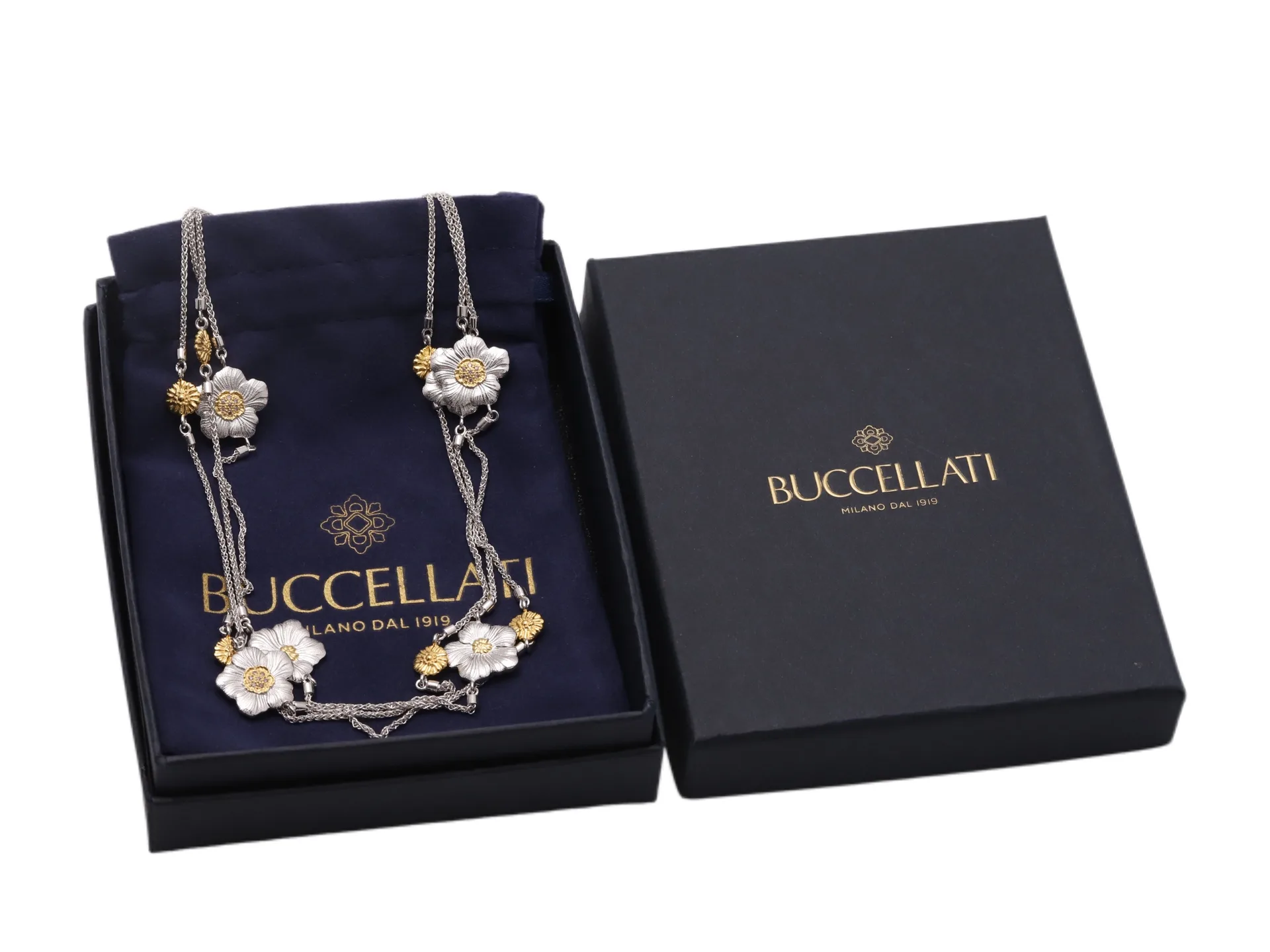 Buccellati Blossoms Daisy Long Necklace (Sterling Silver) D215016729 — view 2