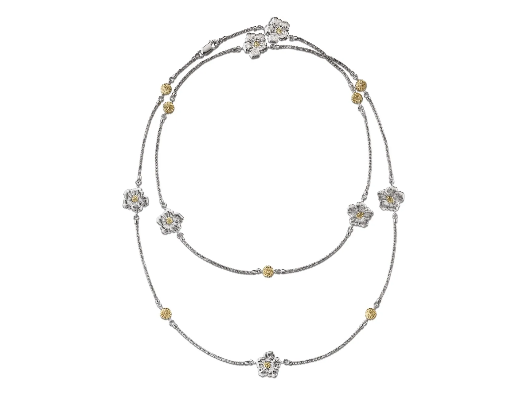 Blossoms Daisy Long Necklace (Sterling Silver) D215016728