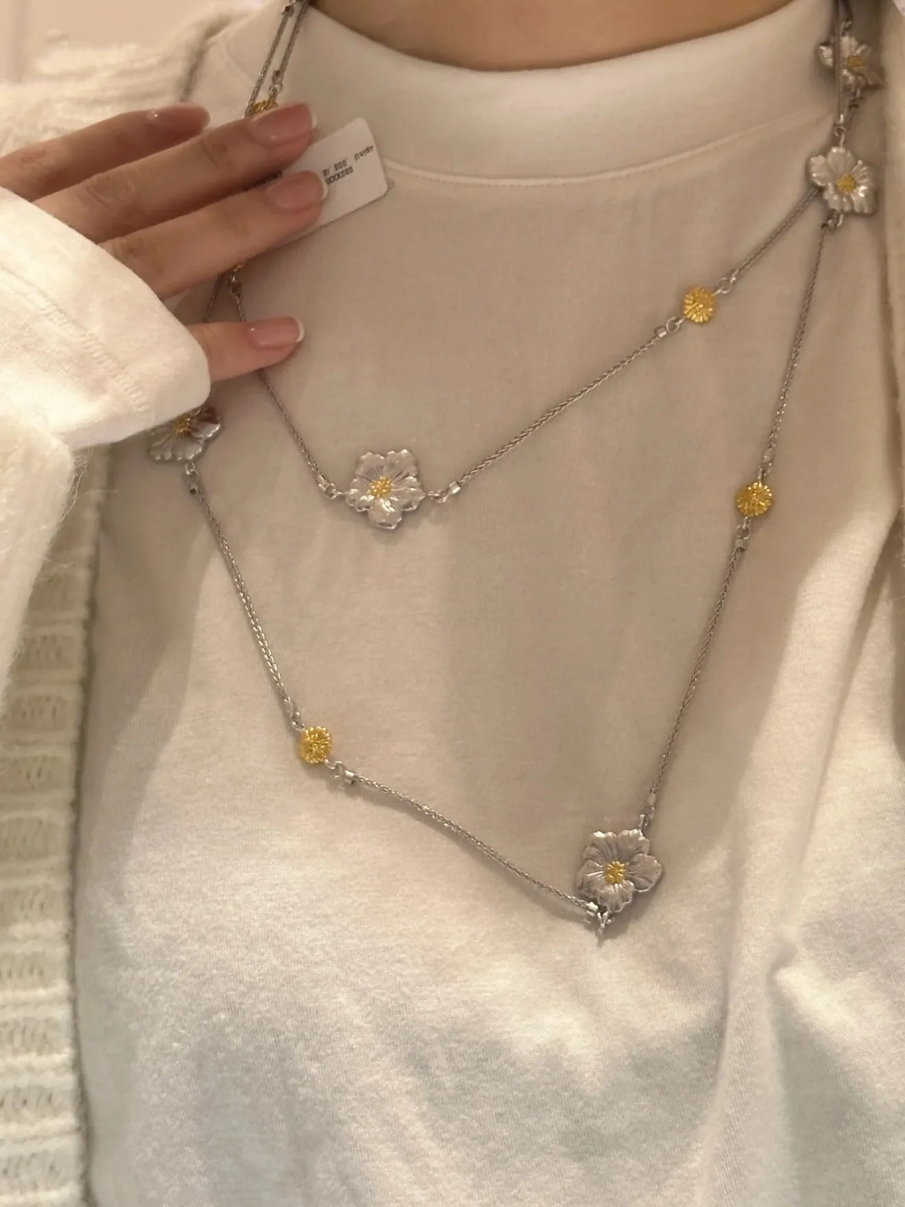 Blossoms Daisy Long Necklace (Sterling Silver) D215016728 — view 8