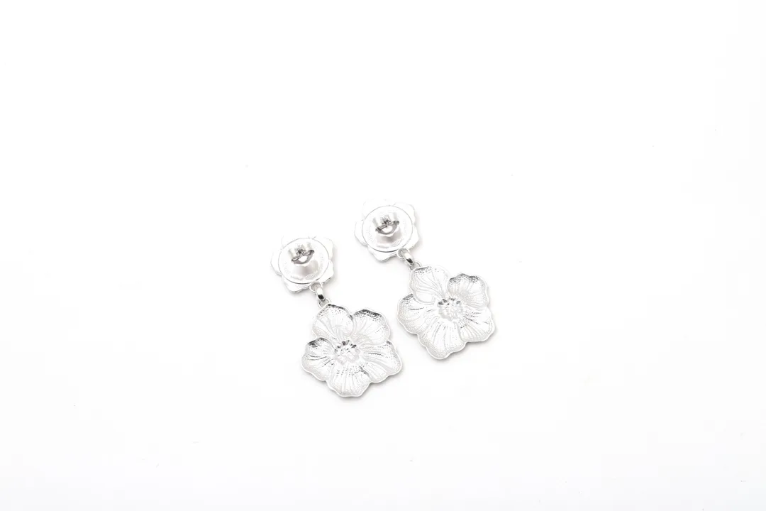 Gardenia Blossom Drop Earrings (Sterling Silver) D79516833 — view 3