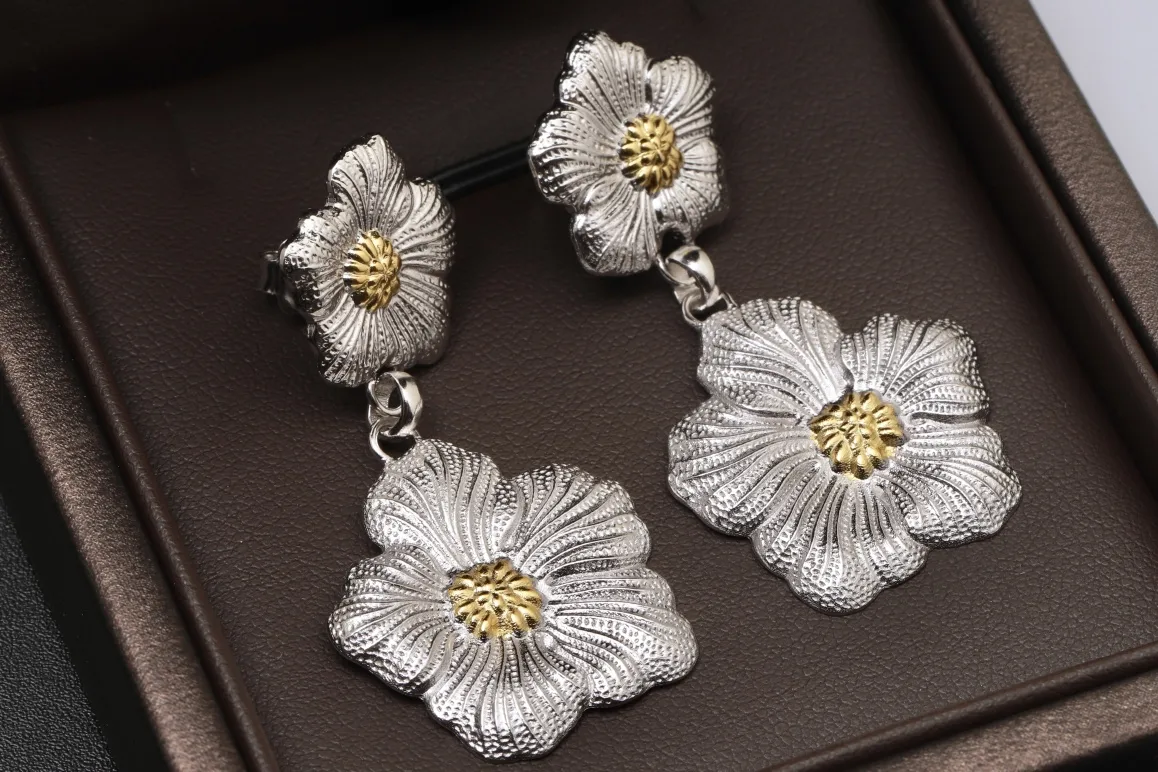 Gardenia Blossom Drop Earrings (Sterling Silver) D79516833 — view 4