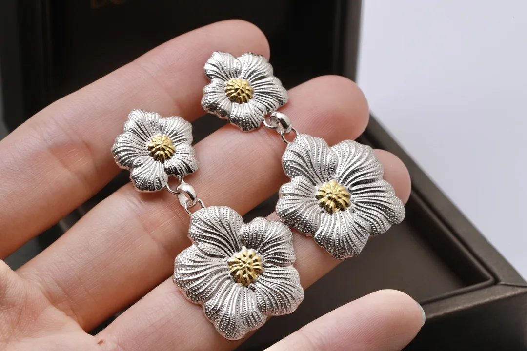 Gardenia Blossom Drop Earrings (Sterling Silver) D79516833 — view 5