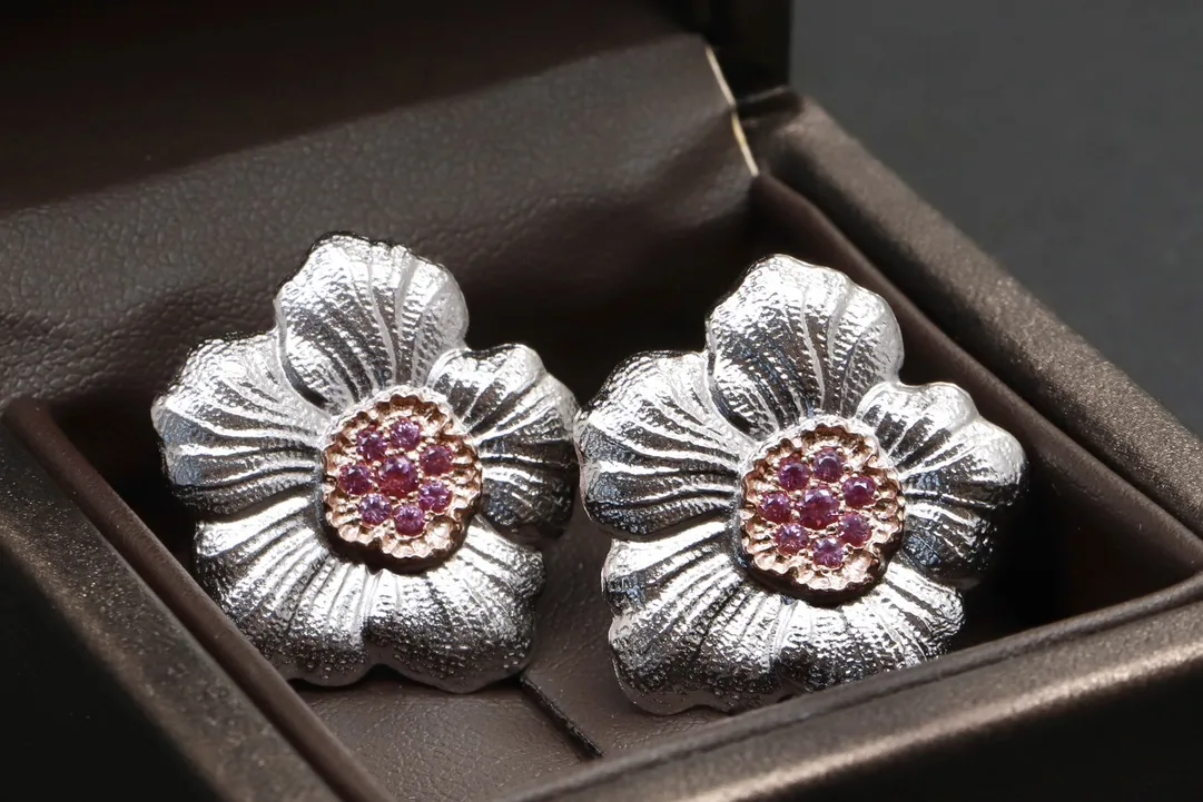 Blossoms Gardenia Stud Earrings (Sterling Silver) D54516845 — view 4