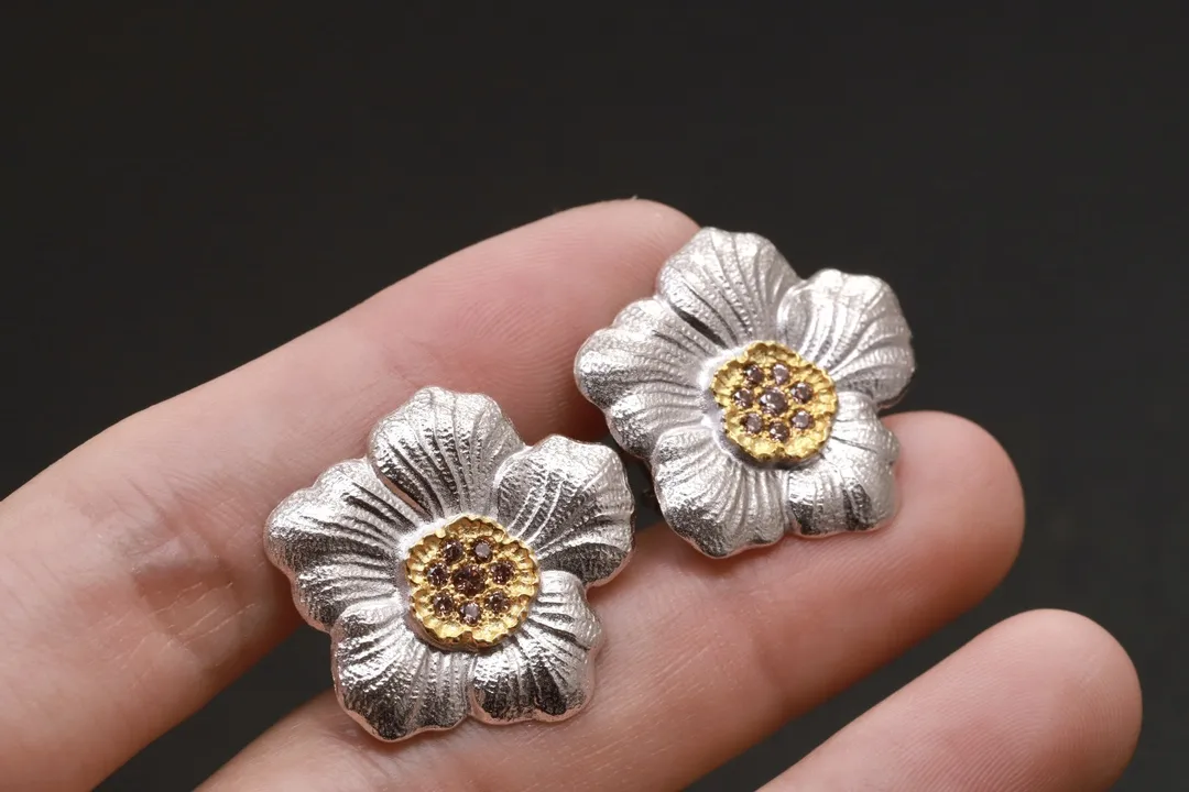 Blossom Sterling Silver Stud Earrings D54516844 — view 6