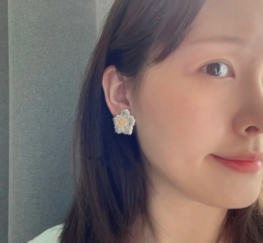 Blossom Sterling Silver Stud Earrings D54516844 — view 8