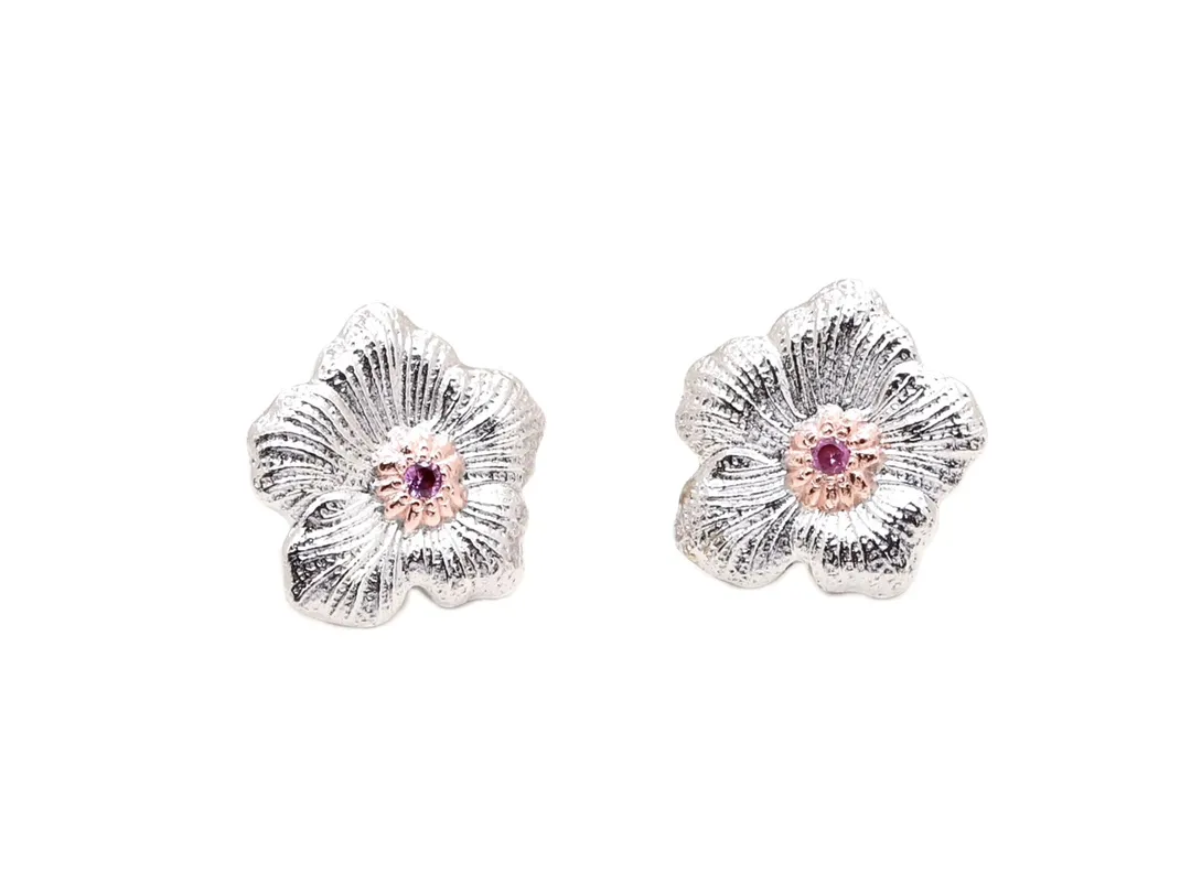 Gardenia Blossom Stud Earrings (Sterling Silver) D34016834