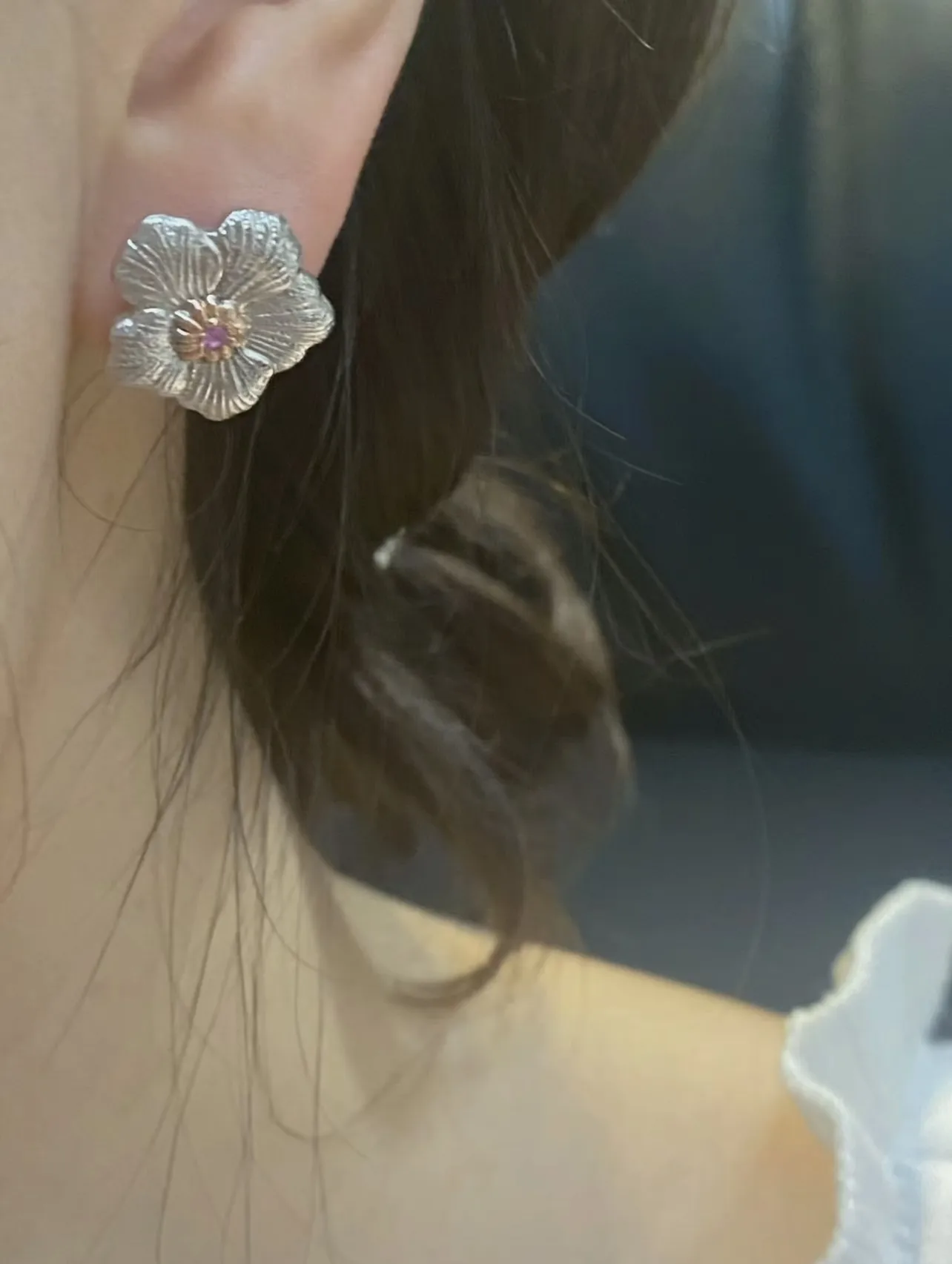 Gardenia Blossom Stud Earrings (Sterling Silver) D34016834 — view 8