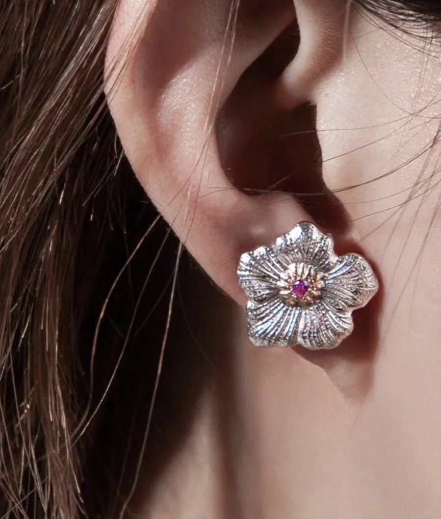 Gardenia Blossom Stud Earrings (Sterling Silver) D34016834 — view 9