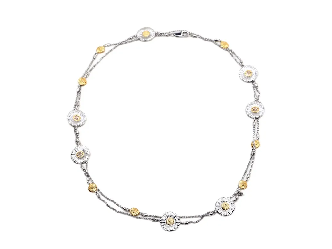 Buccellati Daisy Long Station Necklace (Sterling Silver) D215016727