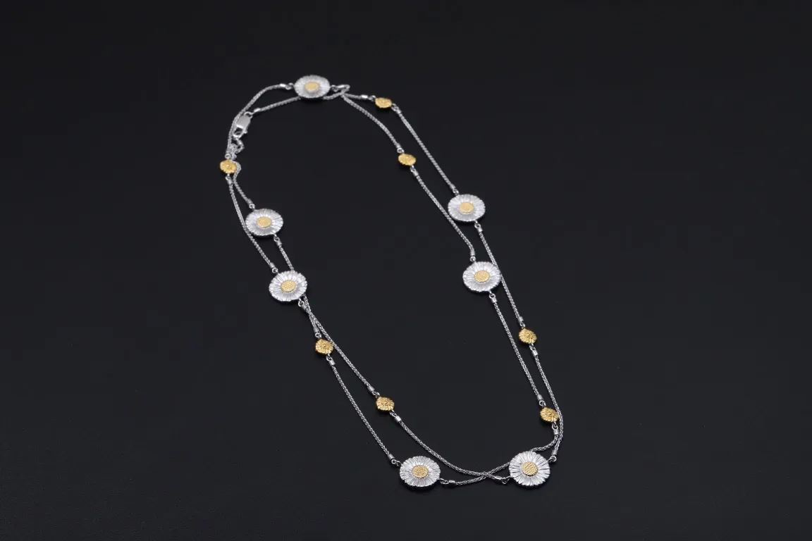 Buccellati Daisy Long Necklace (Sterling Silver) D195016726 — view 7