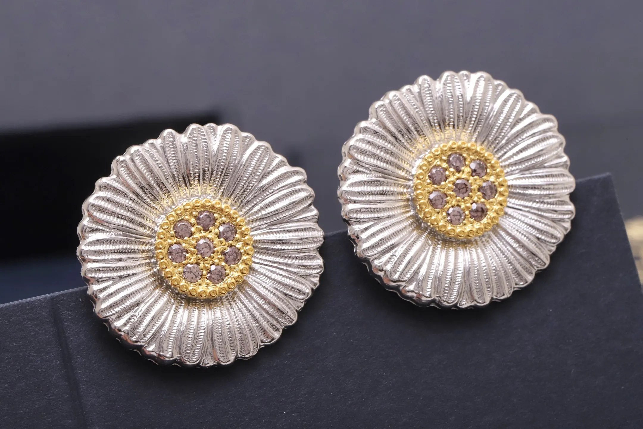 Daisy Diamond Stud Earrings (Sterling Silver) D69016849 — view 3