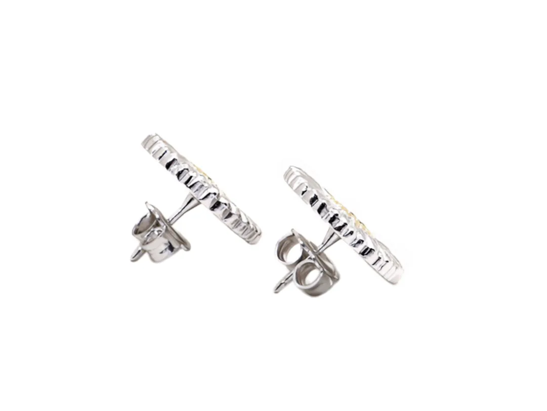 Buccellati Daisy Stud Earrings (Sterling Silver) D50016840 — view 2