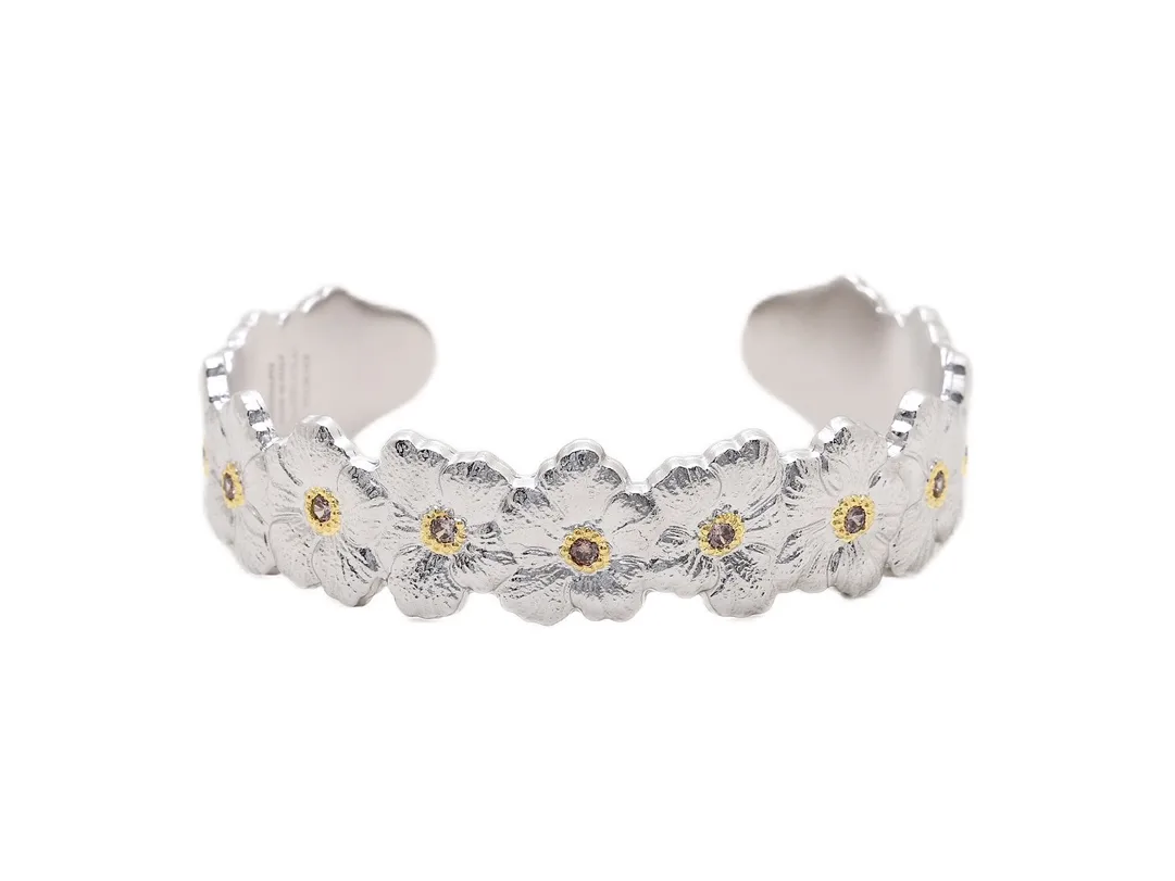 Blossoms Gardenia Cuff Bangle (Sterling Silver) D195016723