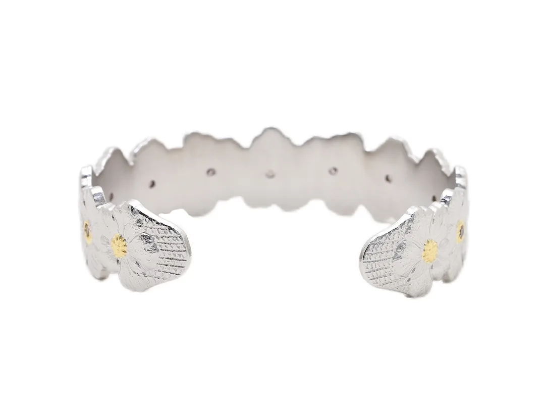 Blossoms Gardenia Cuff Bangle (Sterling Silver) D195016723 — view 2