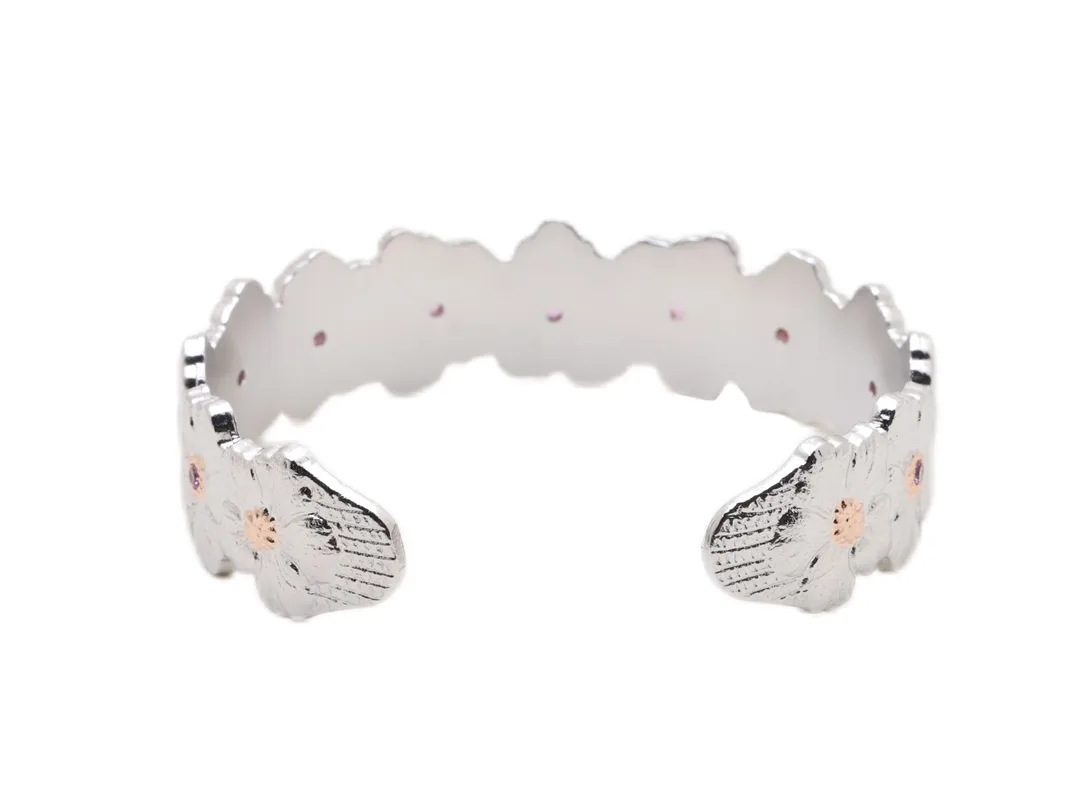 Blossoms Gardenia Cuff Bracelet (Sterling Silver) D195016725 — view 2