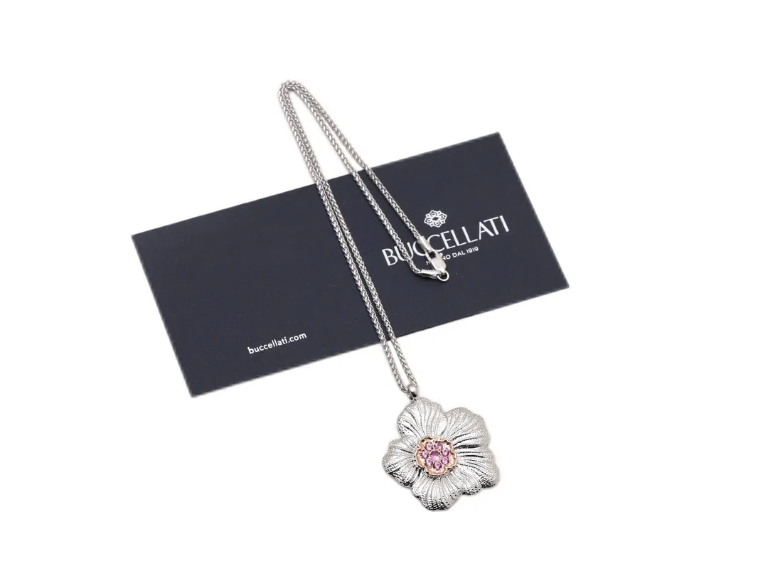 Buccellati Gardenia Pendant Necklace (Sterling Silver) D78516818 — view 2