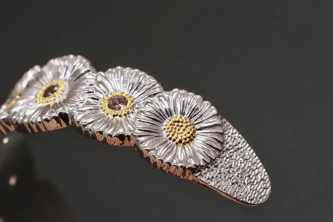 Daisy Diamond-Set Cuff Bangle (Sterling Silver) D200016721 — view 5
