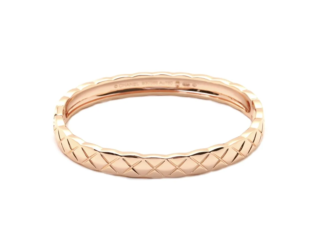 Coco Crush Quilted Bangle (Gold-Plated Brass) D19017705 — view 2