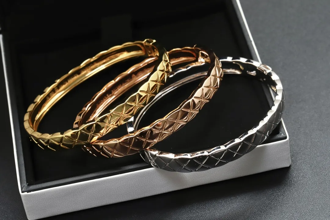 Coco Crush Quilted Bangle (Gold-Plated Brass) D19017705 — view 5