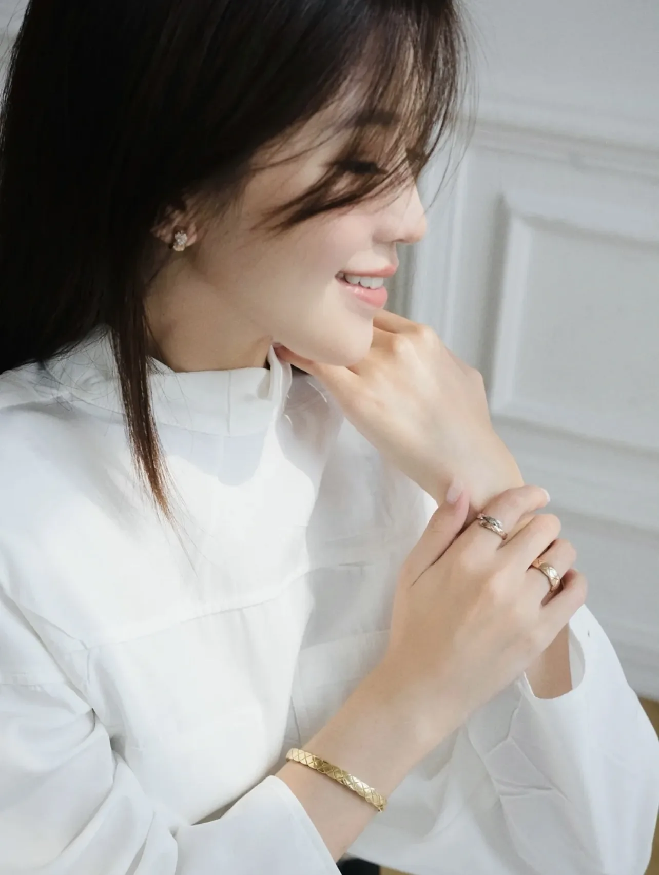 Coco Crush Quilted Bangle (Gold-Plated Brass) D19017705 — view 9
