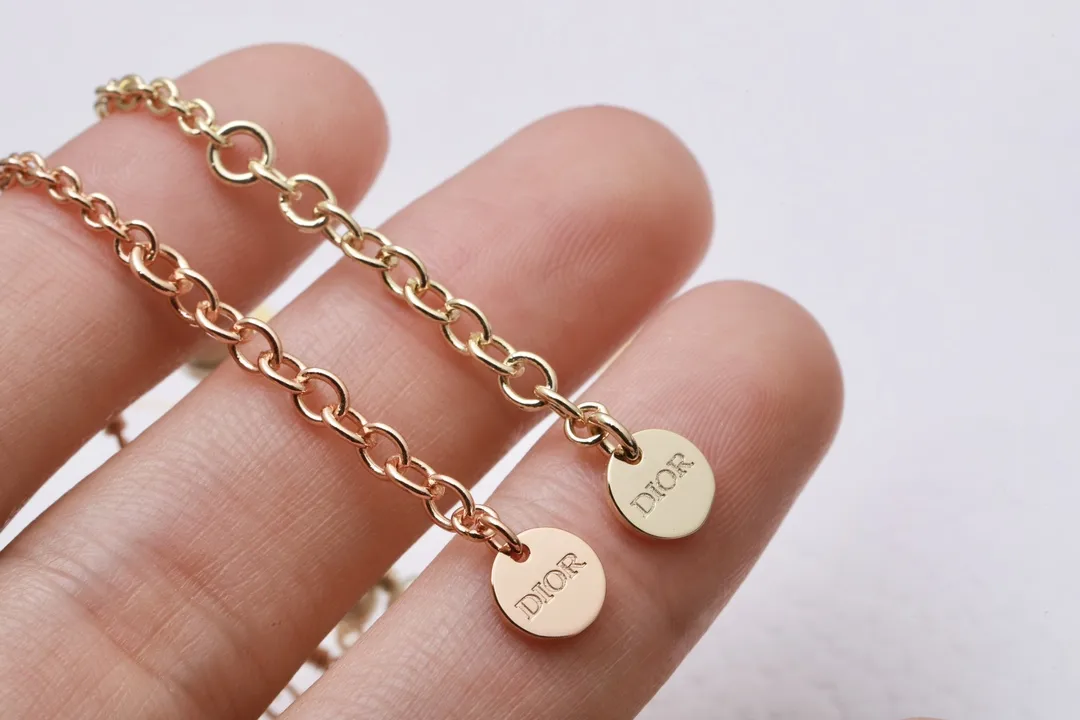 CD Navy Multi-Chain Pearl Bracelet (Gold-Plated Brass) D15017470 — view 6