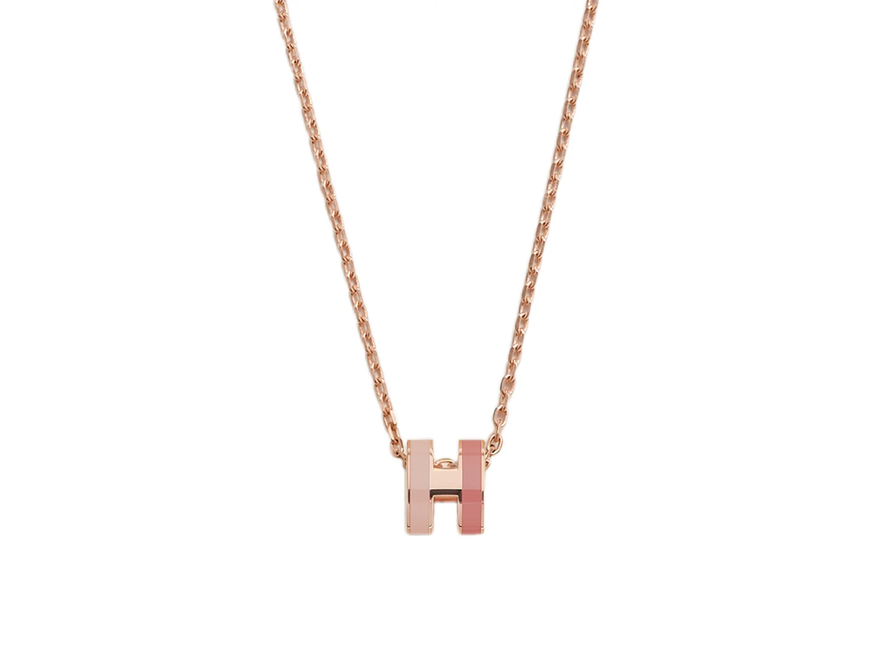 Mini Pop H Pendant Necklace in Rose Gold D23516792