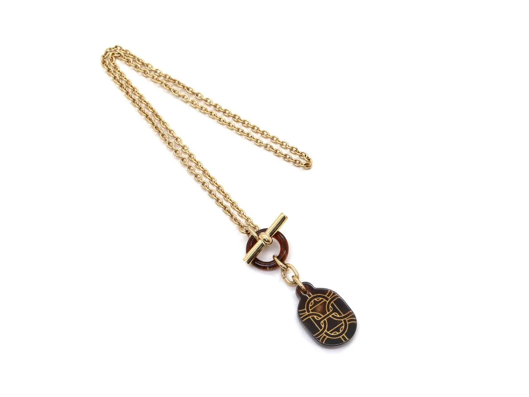 Buffalo Horn Pendant Necklace with Toggle Clasp D19017716 — view 2
