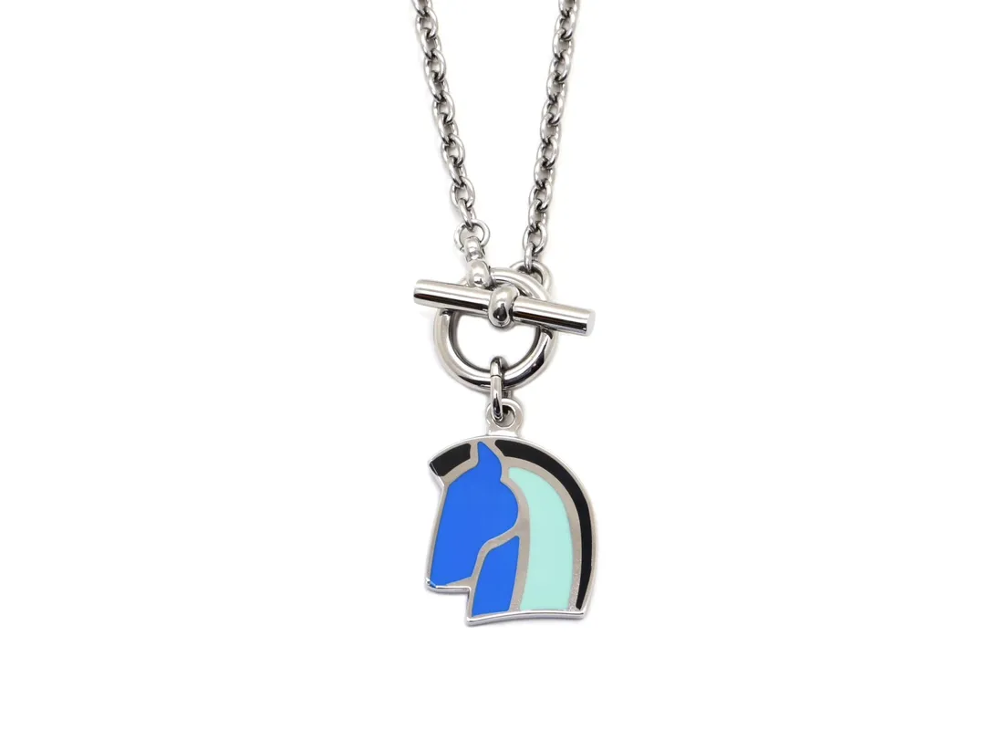 Helios a Cheval Enamel Horse Pendant Necklace D17517714