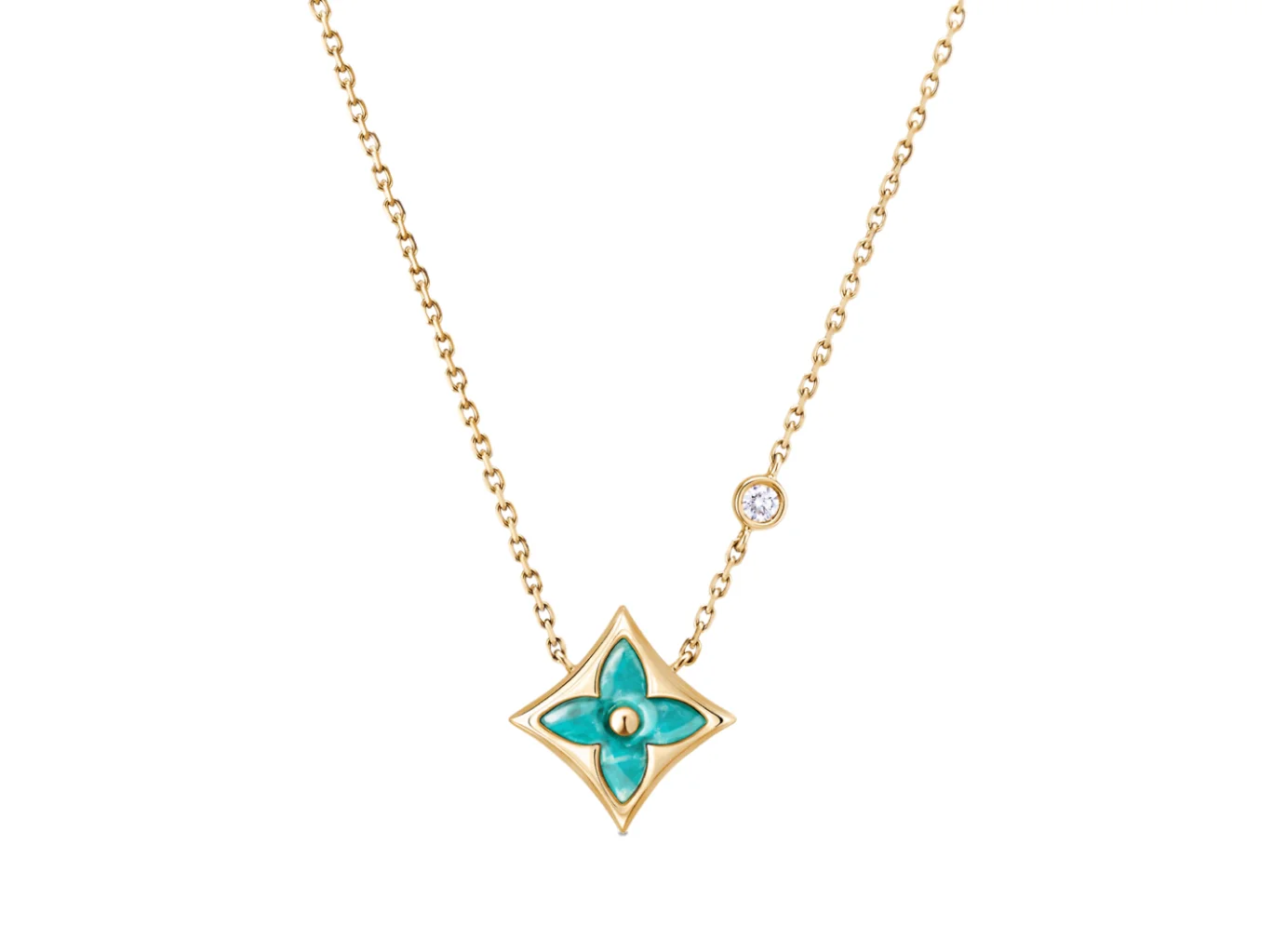 Color Blossom BB Star Amazonite Necklace (Gold-Plated Brass) D15517389