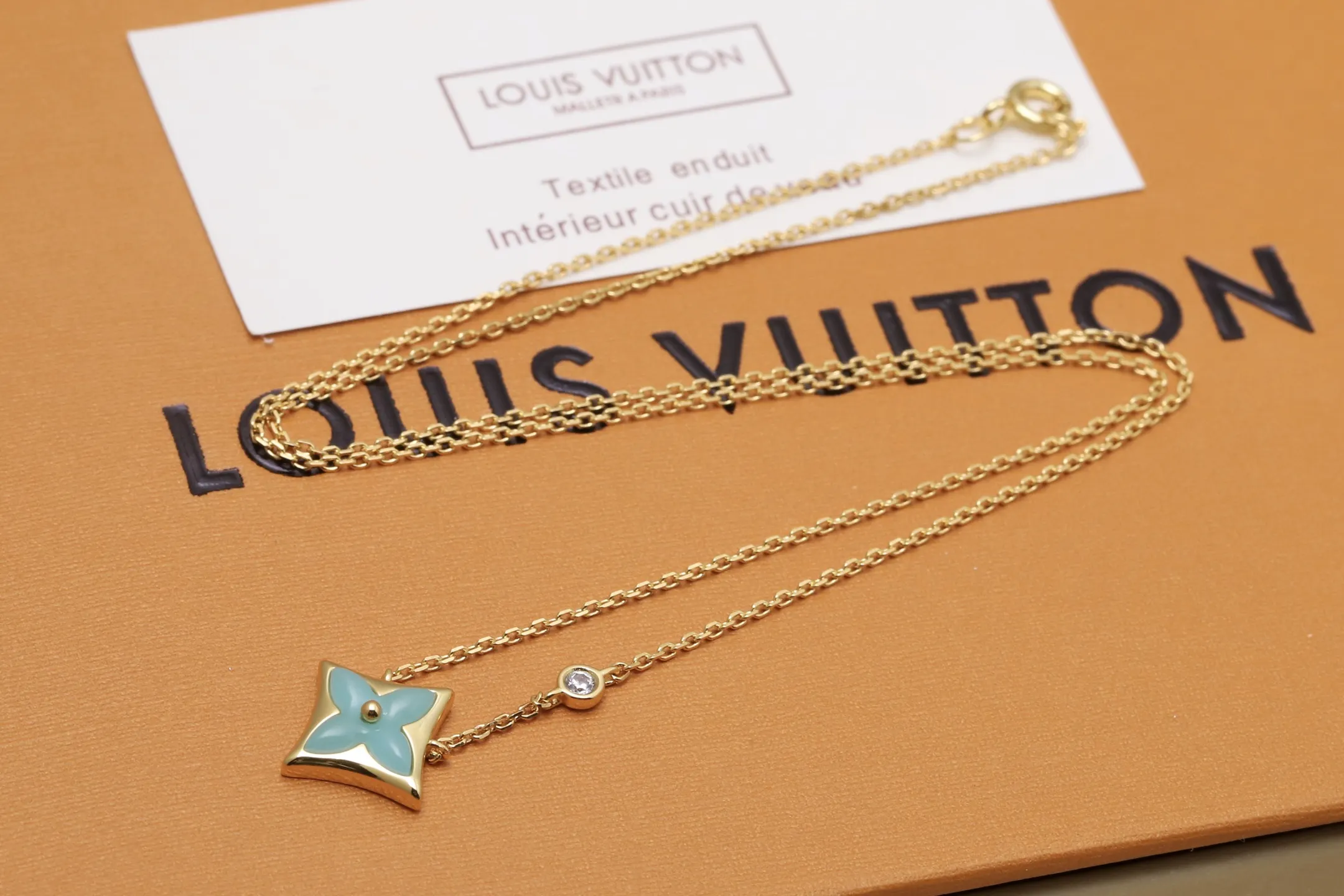 Color Blossom BB Star Amazonite Necklace (Gold-Plated Brass) D15517389 — view 3