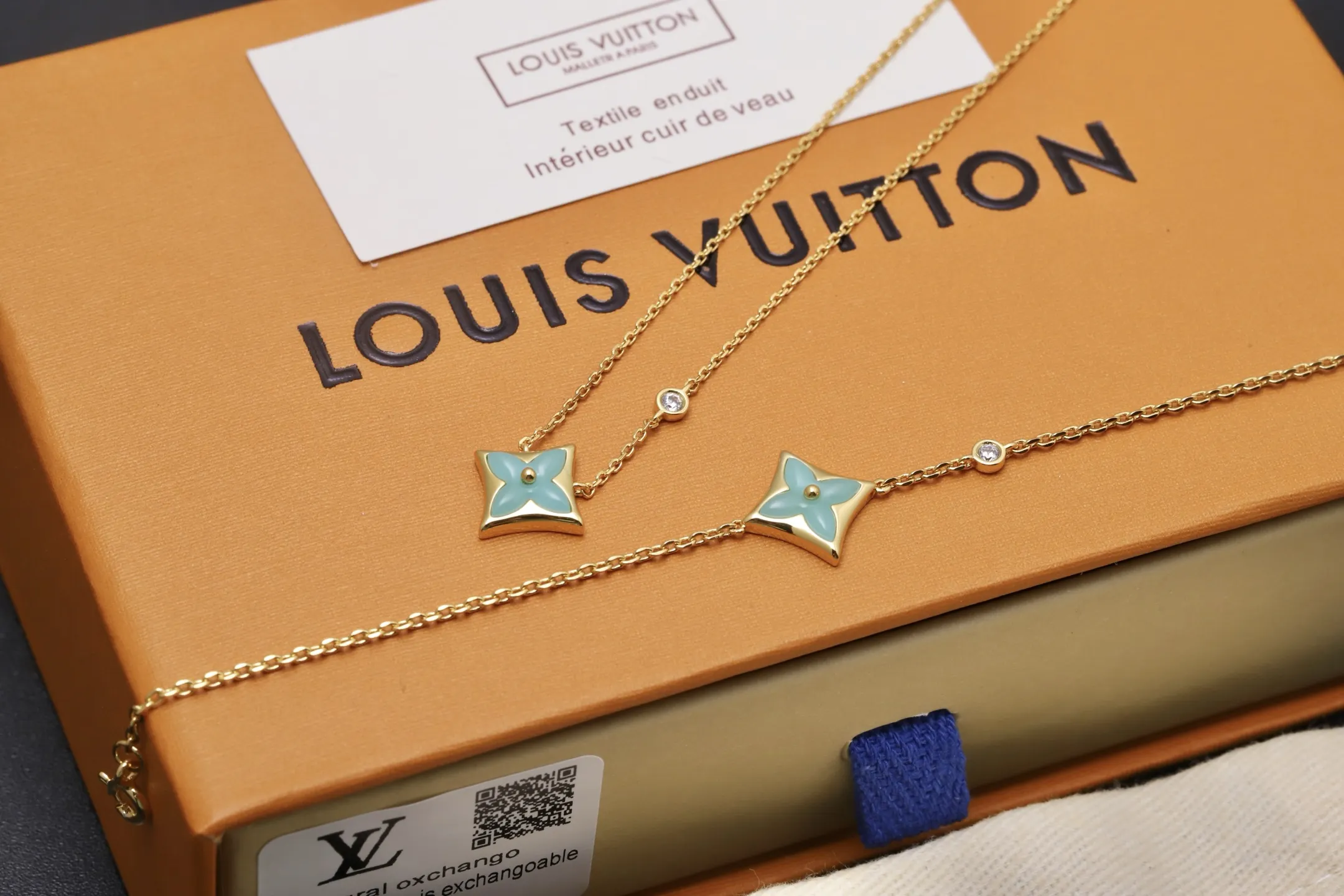 Color Blossom BB Star Amazonite Necklace (Gold-Plated Brass) D15517389 — view 7