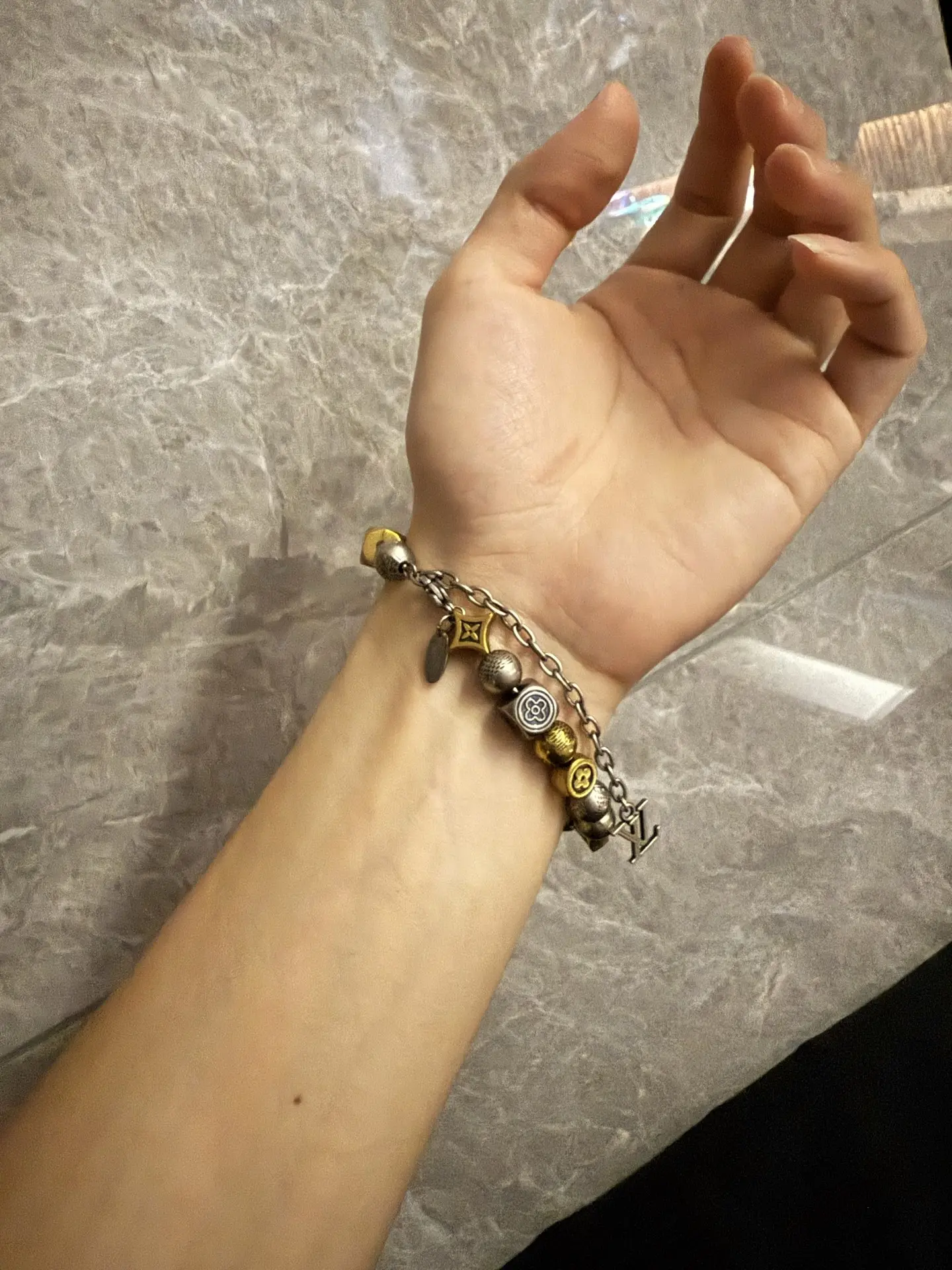 Damier Party Beaded Charm Bracelet D15017645 — view 9